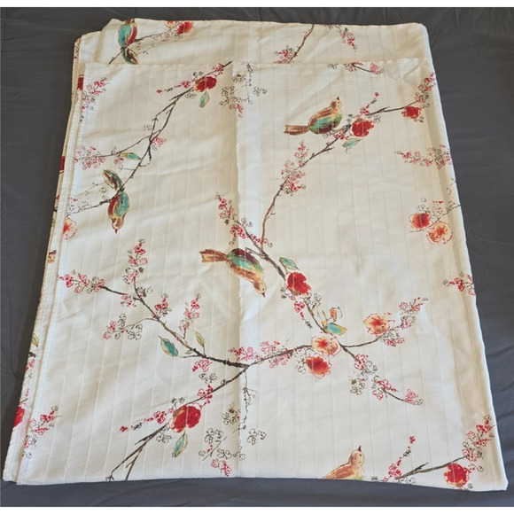 LENOX Chirp Tablecloth Rectangle 59”x98” Banquet Birds Table Linens - Picture 1 of 3